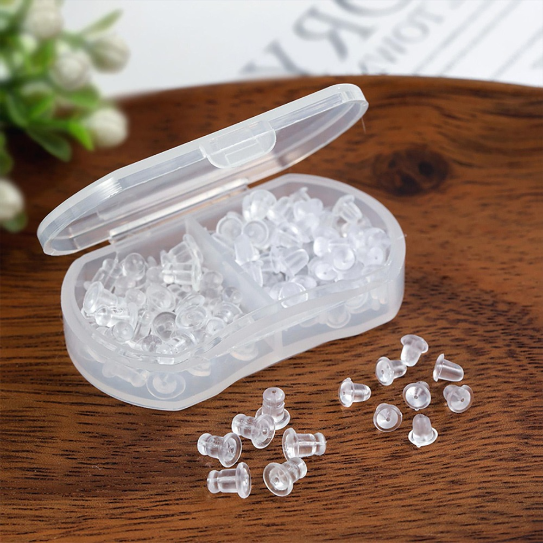 Clear Silicone Earring Backs (Box)