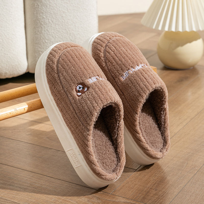 Bunny & Bear Plush Slippers