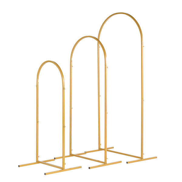 Gold Metal Wedding Arch Set (3 pcs)