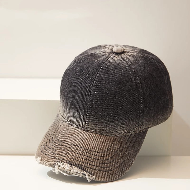 Distressed Denim Baseball Cap