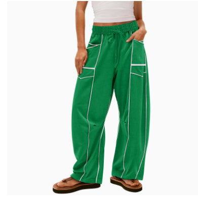 Striped Wide-Leg Sweatpants