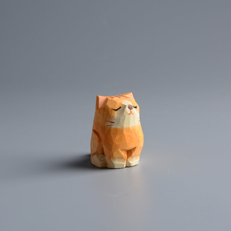 Hand-Carved Wooden Animal Figurine