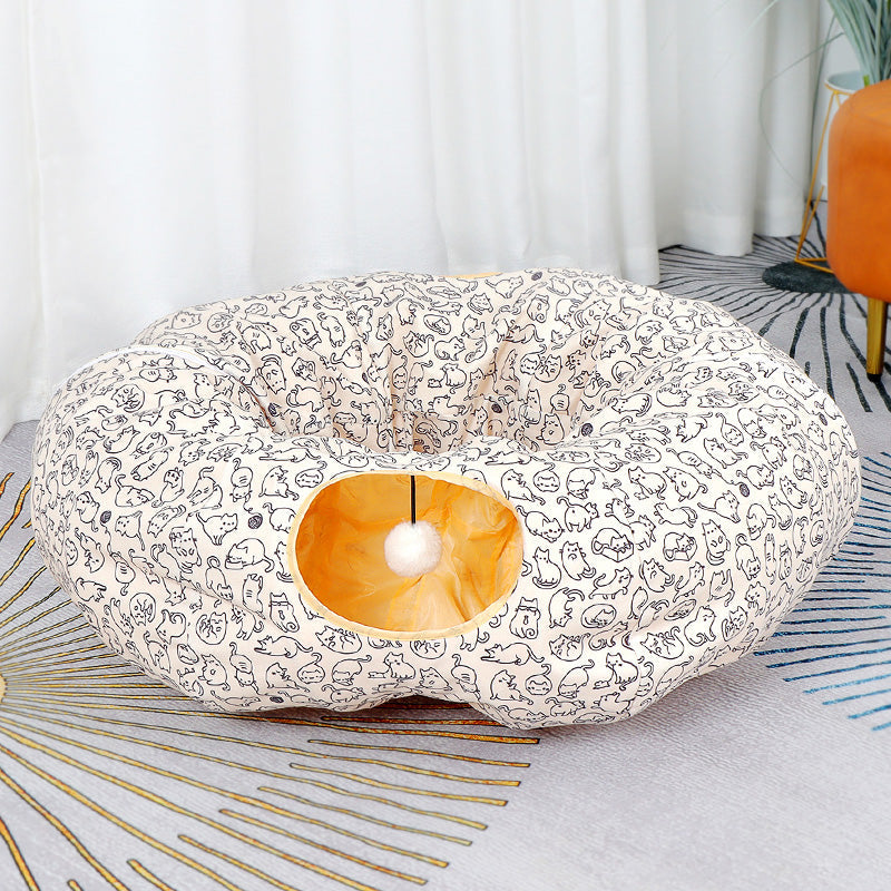 Donut Cat Tunnel Bed