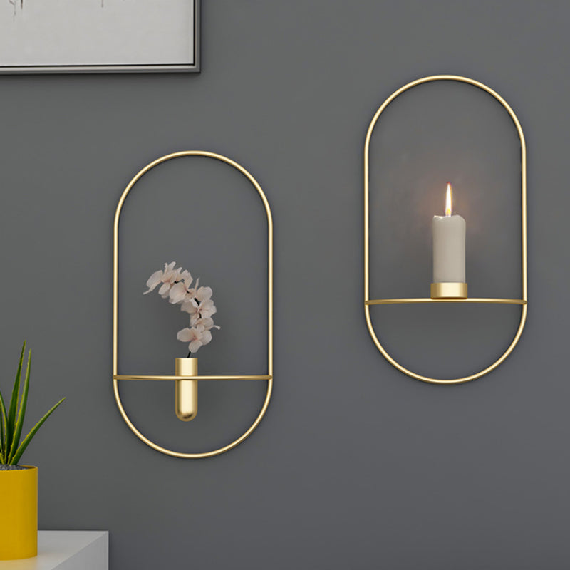Geometric Metal Candle Holder