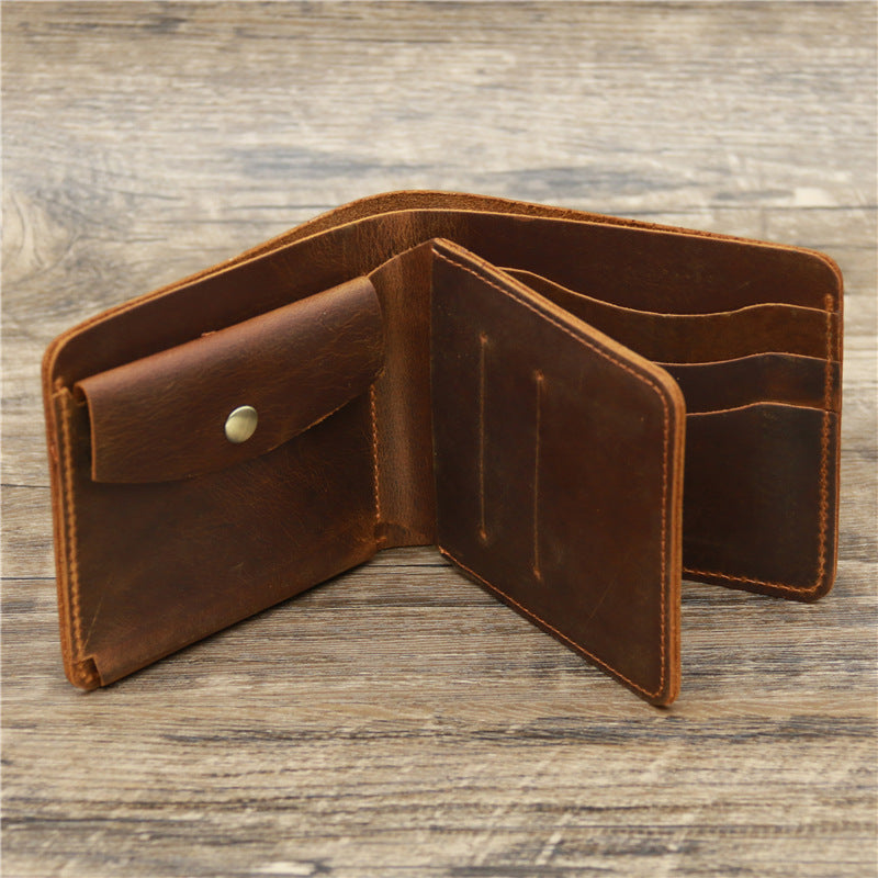 Men's Crazy Horse Leather Card Wallet