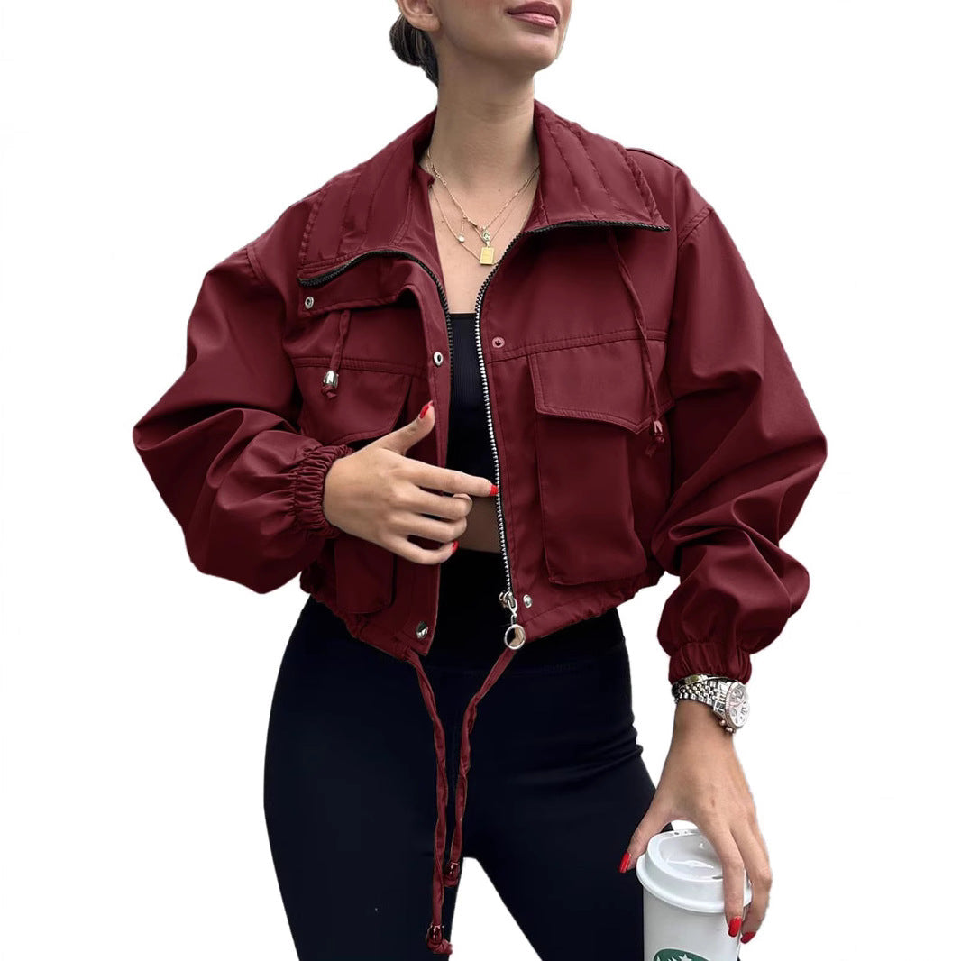 Short Zip Trench Jacket