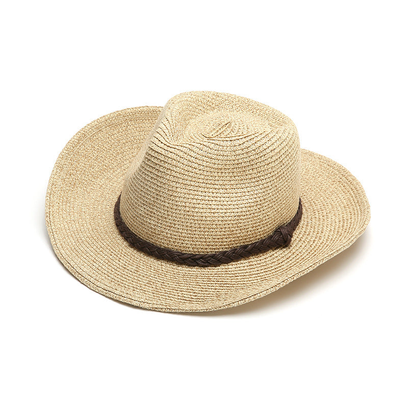 Foldable Wide-Brim Straw Sun Hat