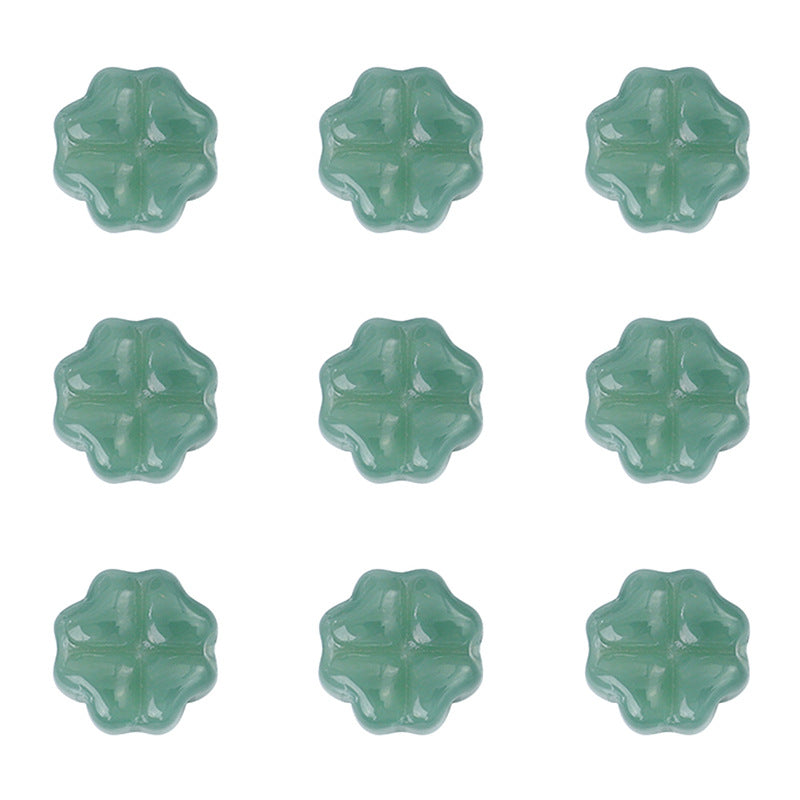 Glass Four-Leaf Clover Beads (20 pcs)