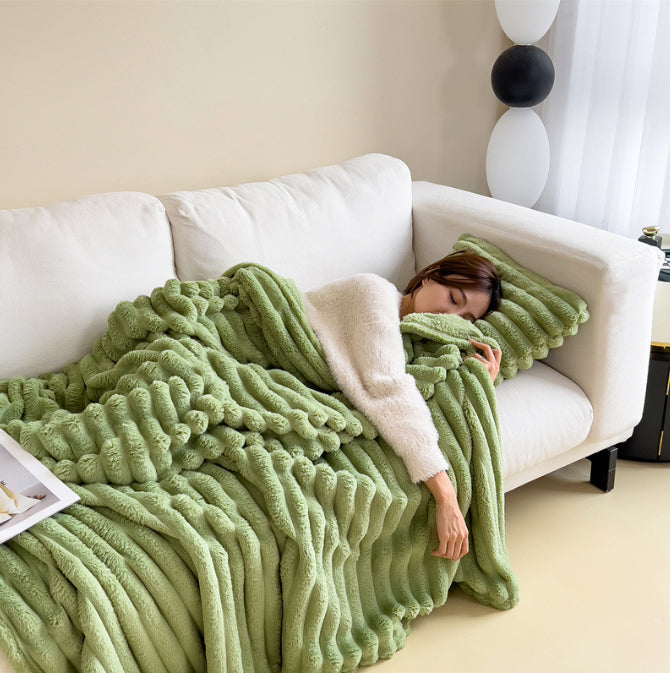 Bubble Faux Fur Throw Blanket