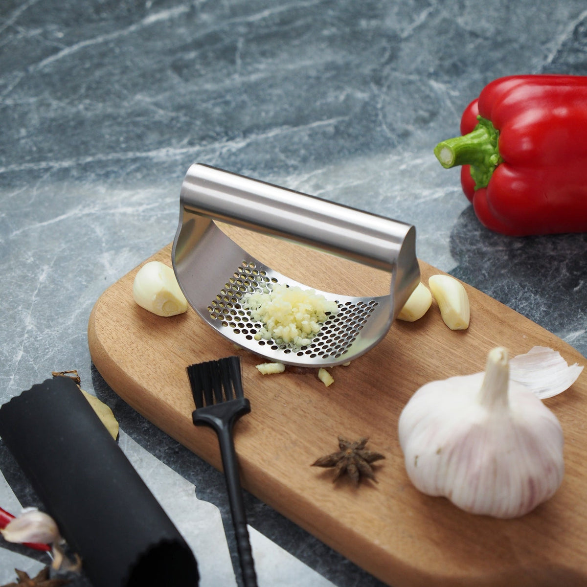 Stainless Steel Rocker Garlic Press