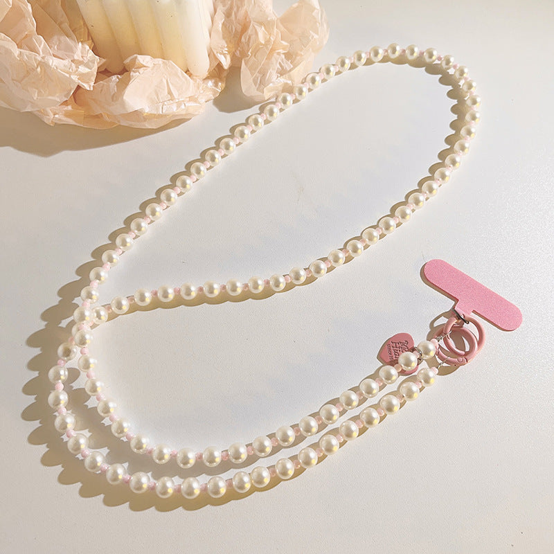 Heart & Pearl Phone Wrist Strap
