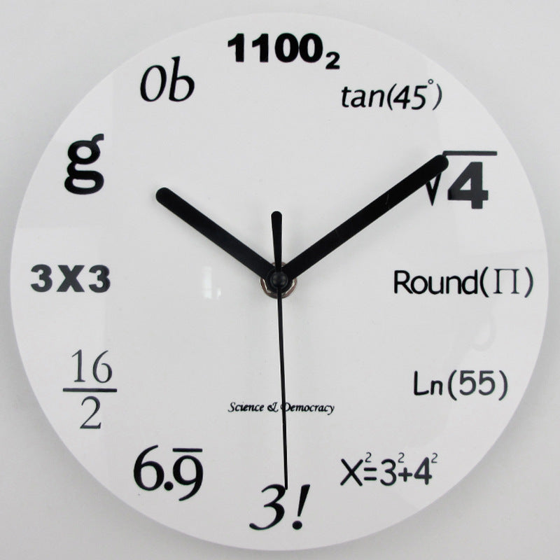 Math Formula Wall Clock