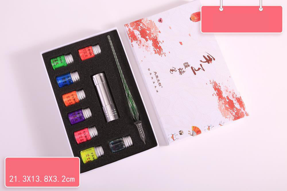 Glow-Under-UV Fountain Pen Ink Set