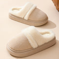 Plush-Lined Suede House Slippers