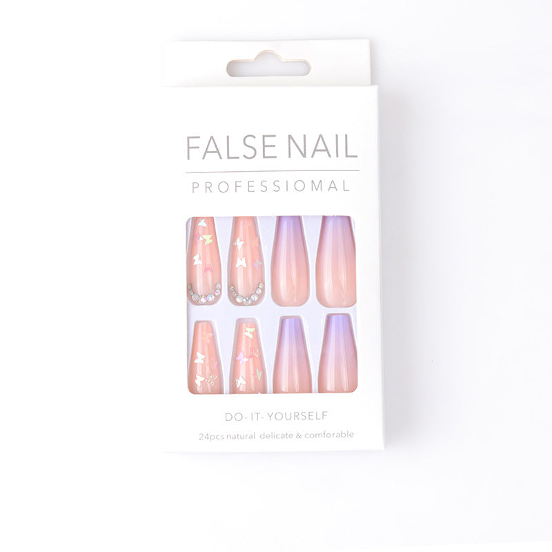 Butterfly Sequin Press-On Nails