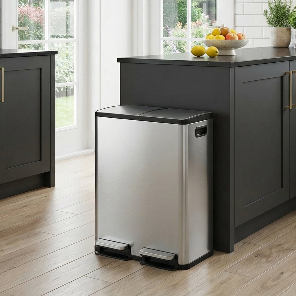 60-Liter Stainless Steel Trash Can