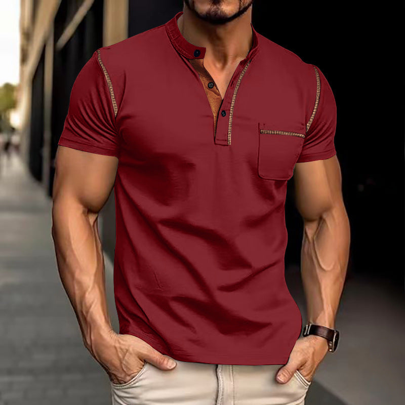 Men's Knit Henley Polo