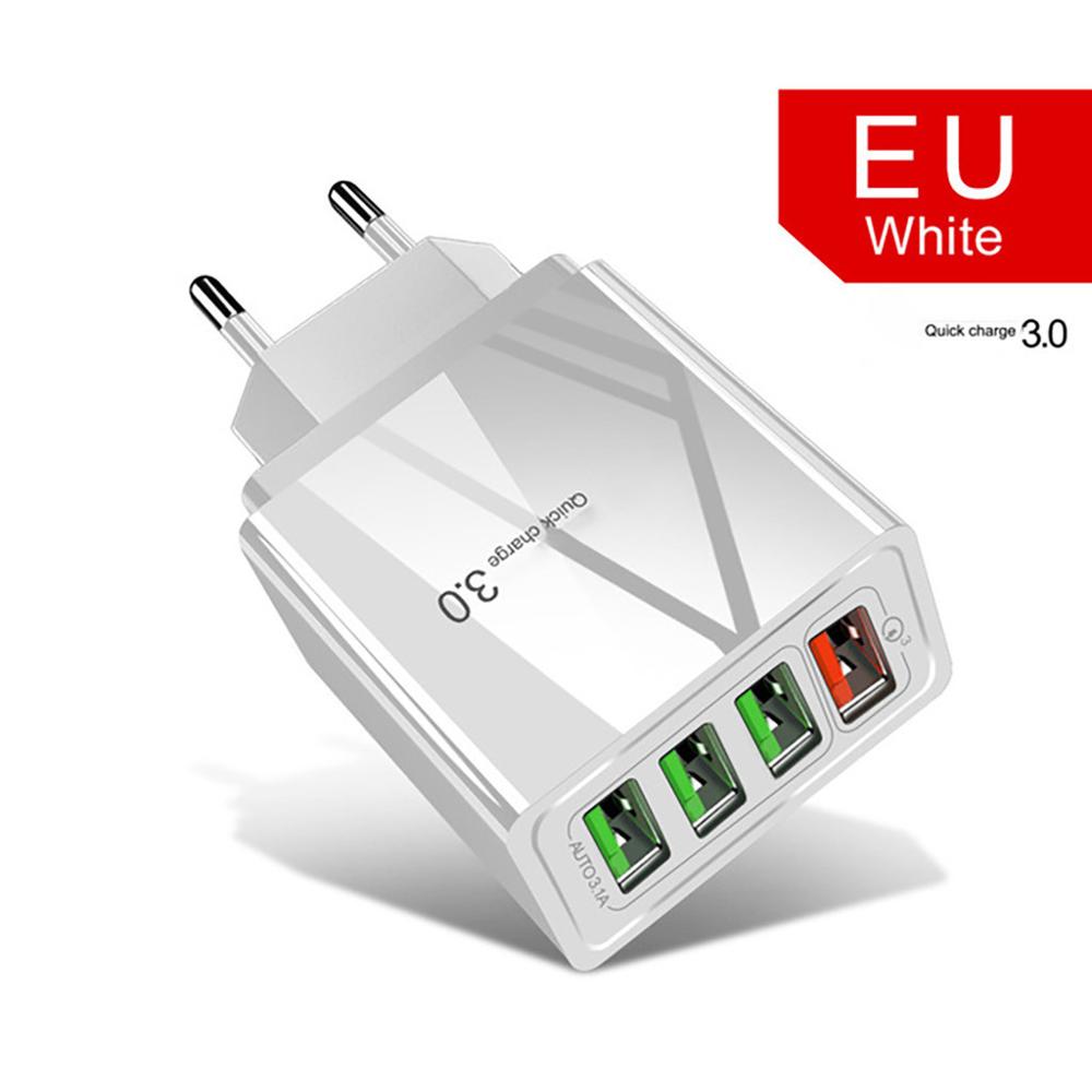 4-Port USB Wall Charger with LED
