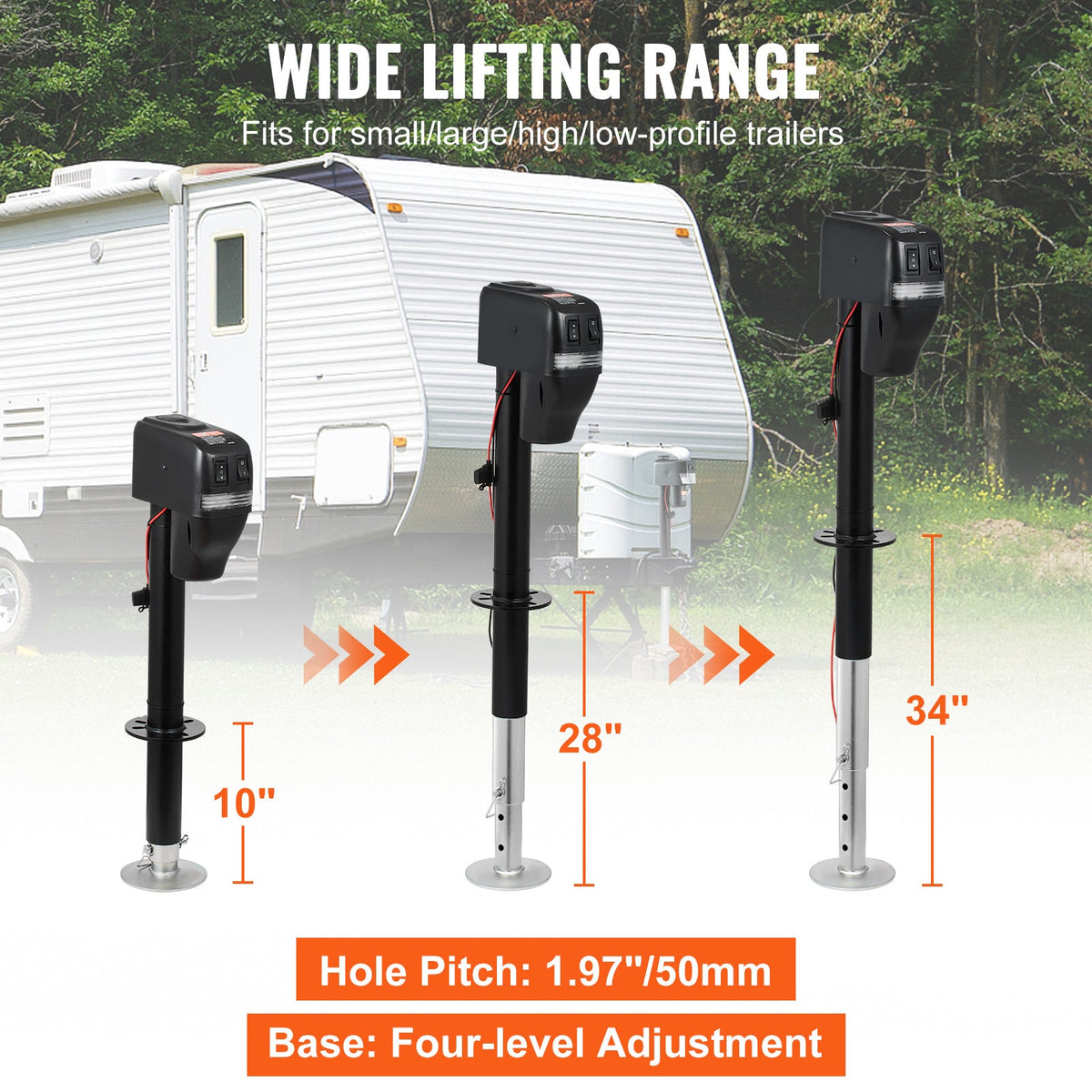 Electric Trailer Tongue Jack (4,000 lb)
