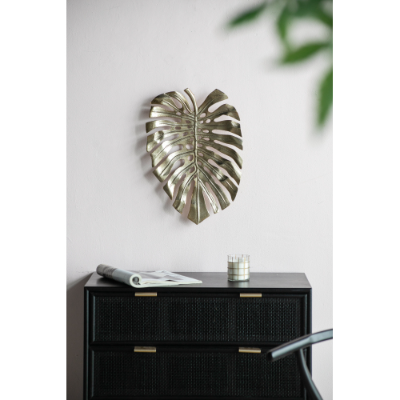 Gold Monstera Leaf Wall Decor