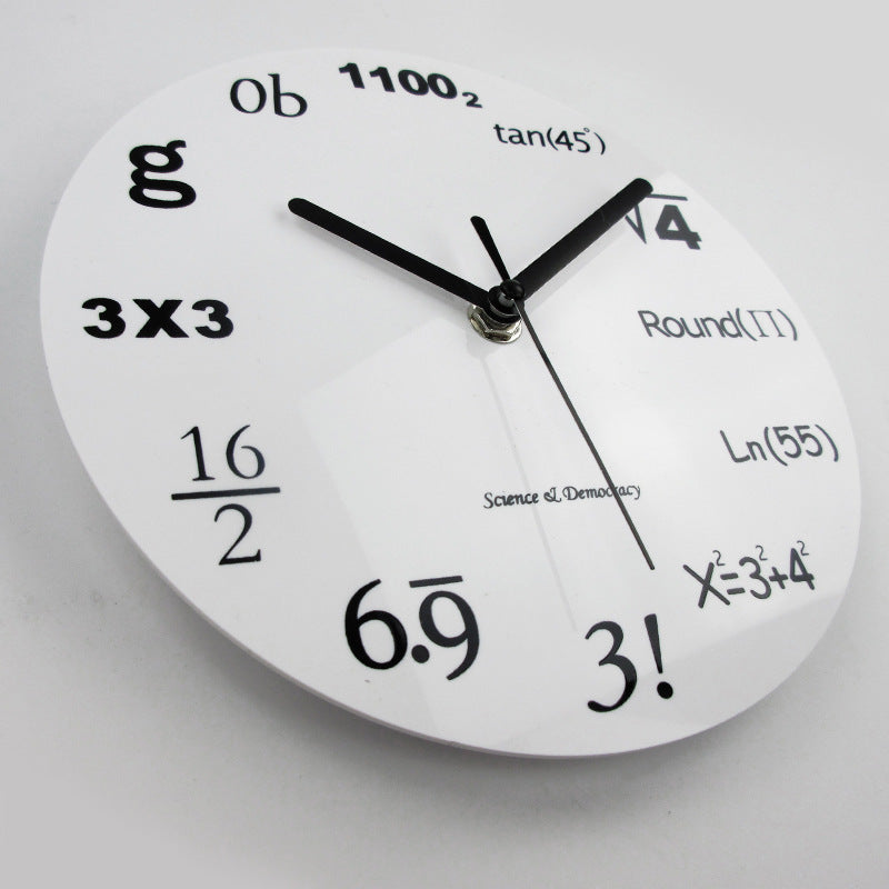 Math Formula Wall Clock