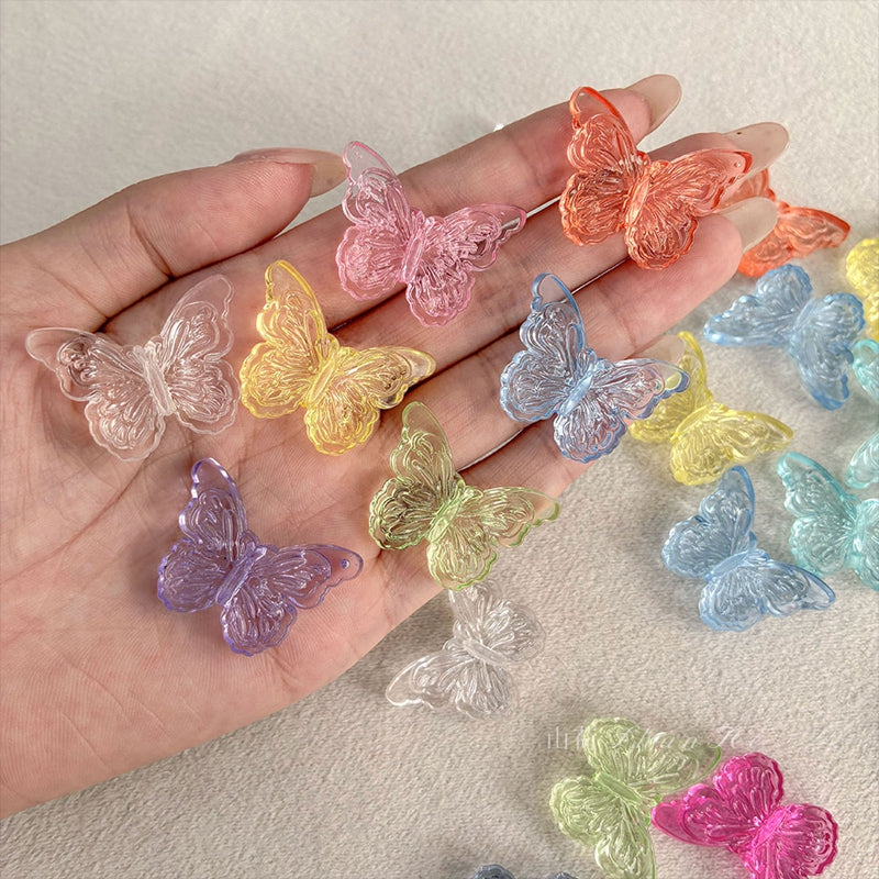 Acrylic Butterfly Wing Beads