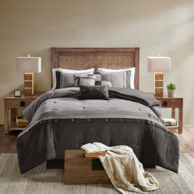 7-Piece Faux Suede Comforter Set
