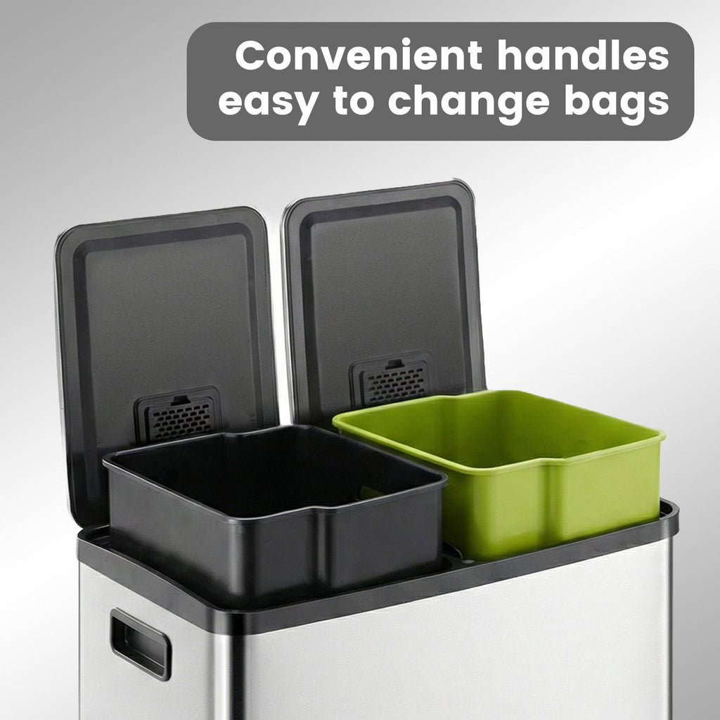 60-Liter Stainless Steel Trash Can