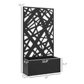 Metal Planter with Privacy Screen