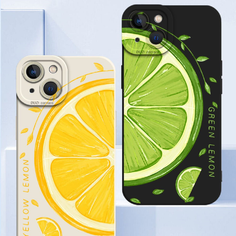 Lemon Print Frosted iPhone Case
