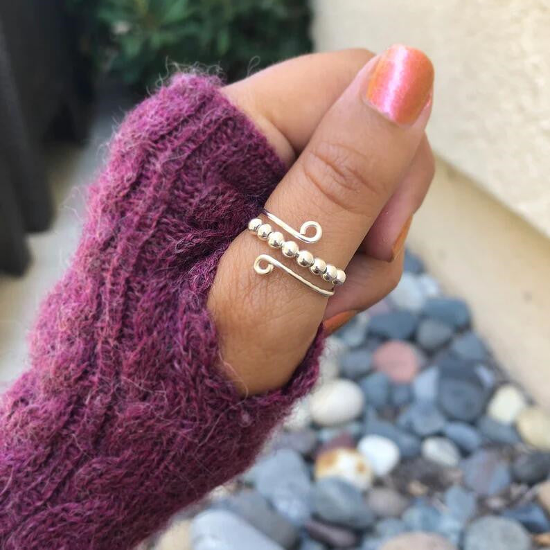 Colorful Bead Spinner Ring
