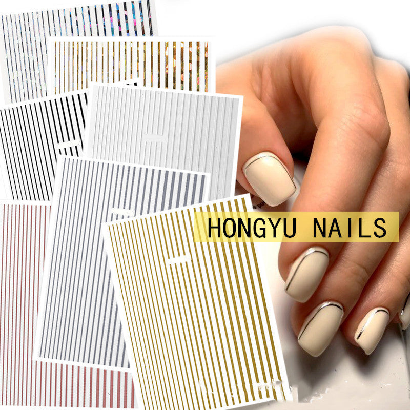 Metallic Nail Line Stickers