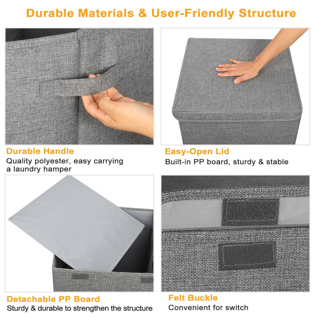Foldable Laundry Hamper with Lid
