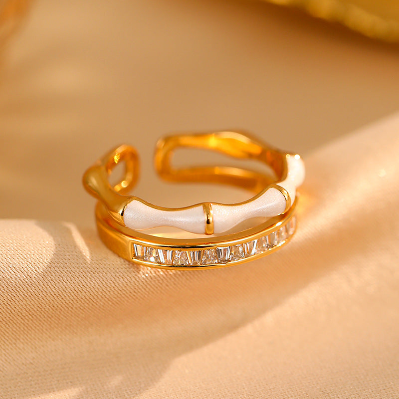 Bamboo-Joint Open Ring