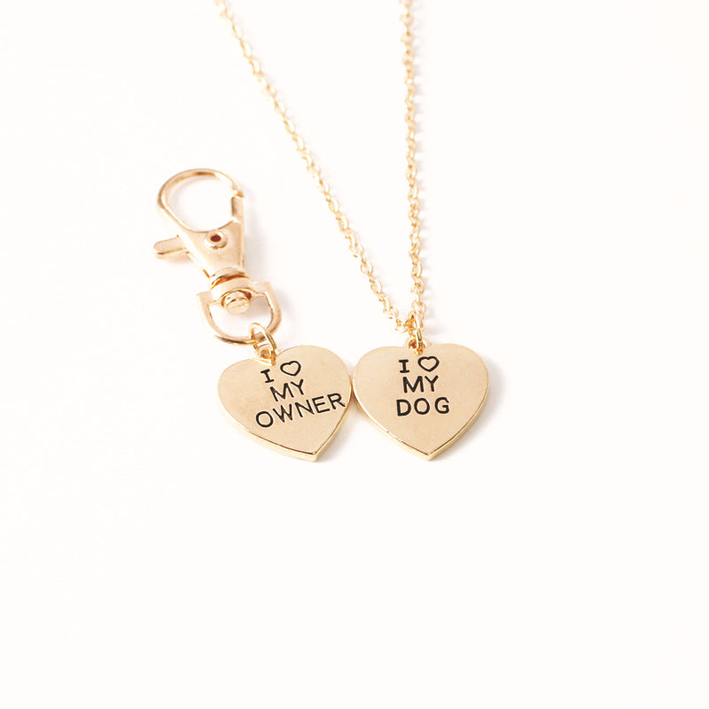 "I Love My Dog" Bone Necklace