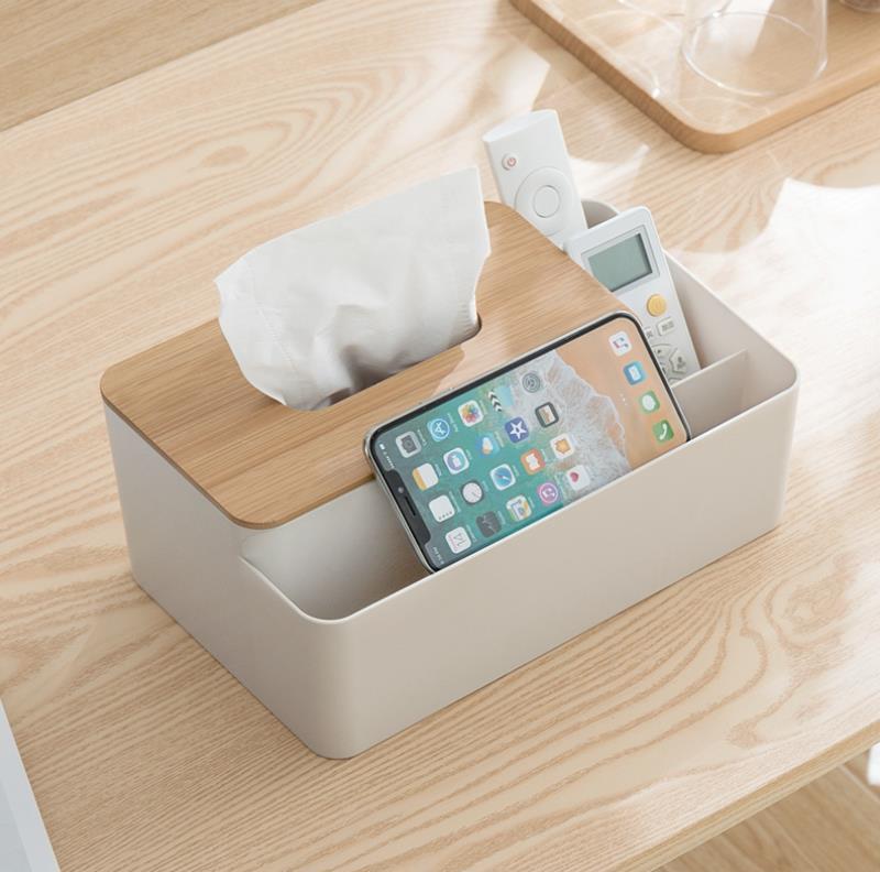 Remote & Tissue Organizer Box