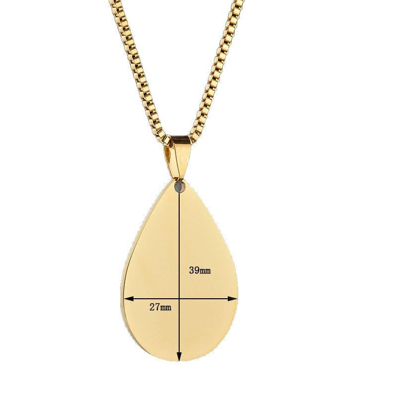 Teardrop Dog Tag Necklace