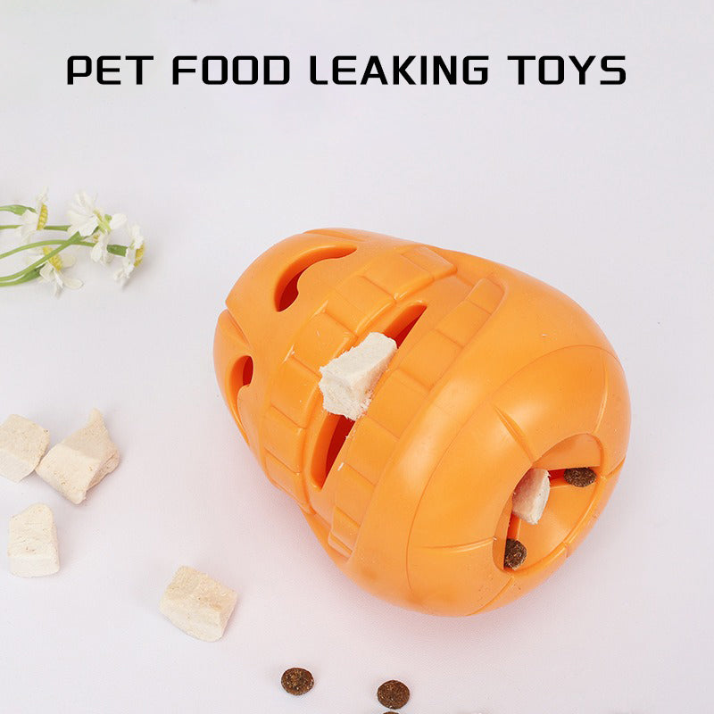 Pumpkin Treat-Dispensing Dog Toy