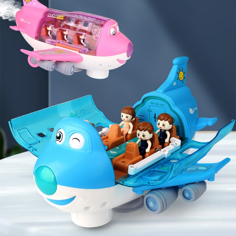 Bump & Go Light-Up Toy Airplane