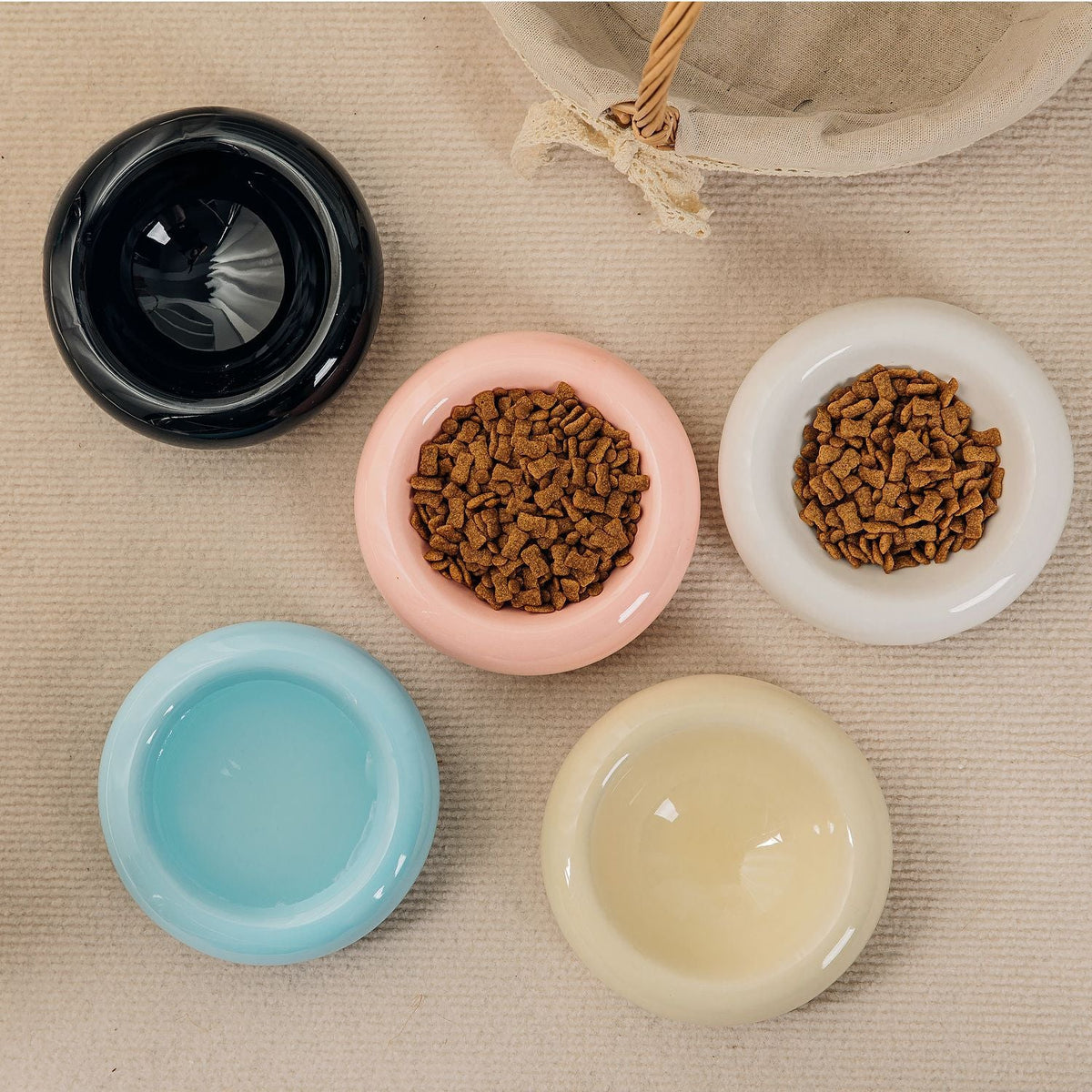Donut Ceramic Cat Bowl
