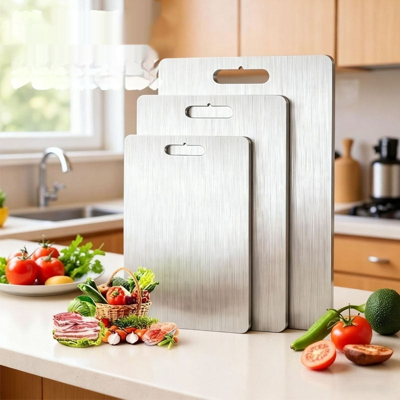 Double-Sided Stainless Steel Cutting Board