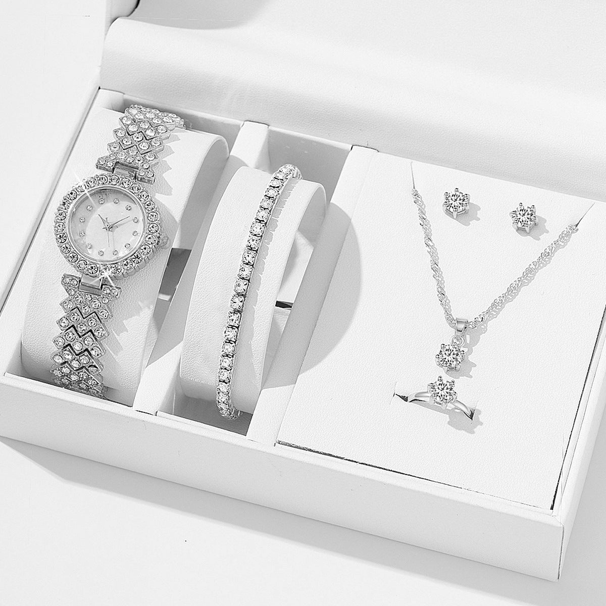 Rhinestone Watch & Jewelry Gift Set