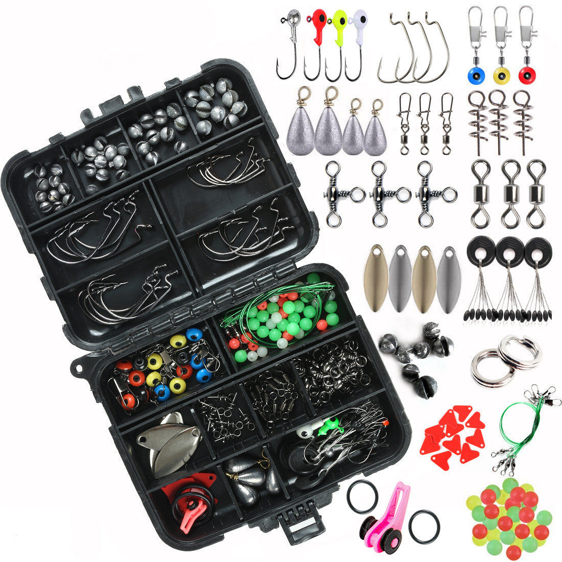 188-Piece Fishing Tackle Accessories Kit