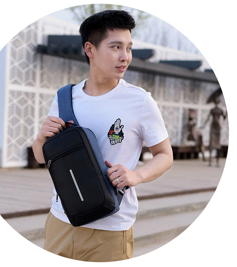 Anti-Theft Sling Bag with USB Port