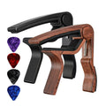 Wooden Guitar Capo with Picks