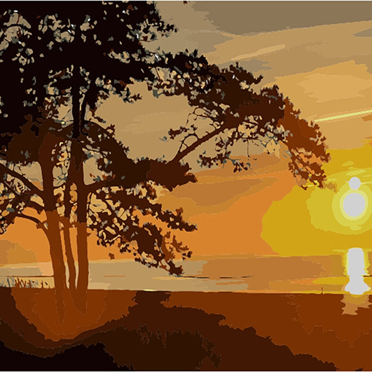 Flower Landscape Paint-by-Numbers Kit