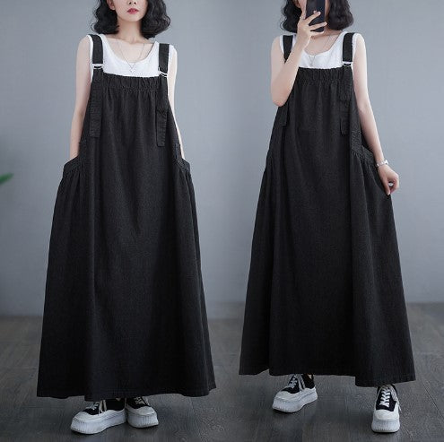 Women's Denim Overall Dress