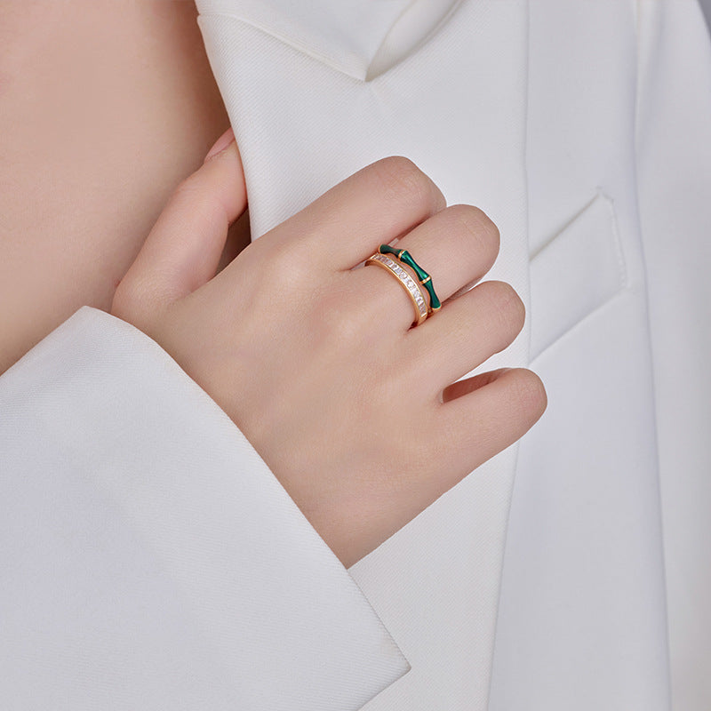Bamboo-Joint Open Ring