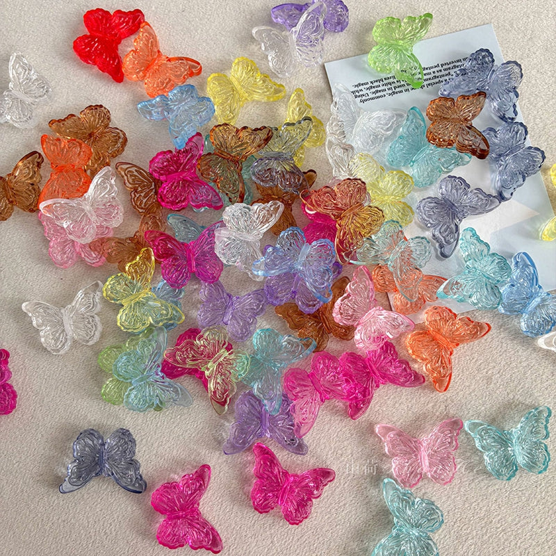 Acrylic Butterfly Wing Beads