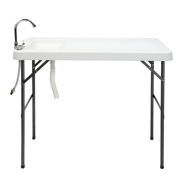 Folding Fish Cleaning Table with Sink